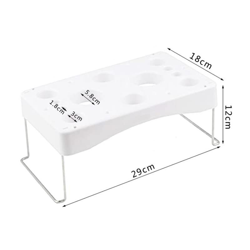 WLSANX Piping bag shelf Decorating bag rack Cake decorating frosting bag rack Stainless steel feet Cake tools DIY baking 12 cavity cream bag rack 2 Packs - Image 3