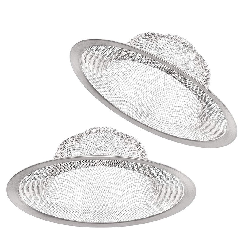 FlowAura Stainless Steel Sink Strainer Kitchen Drain Basin Basket Filter Stopper Strainer Set of 4 - Image 2