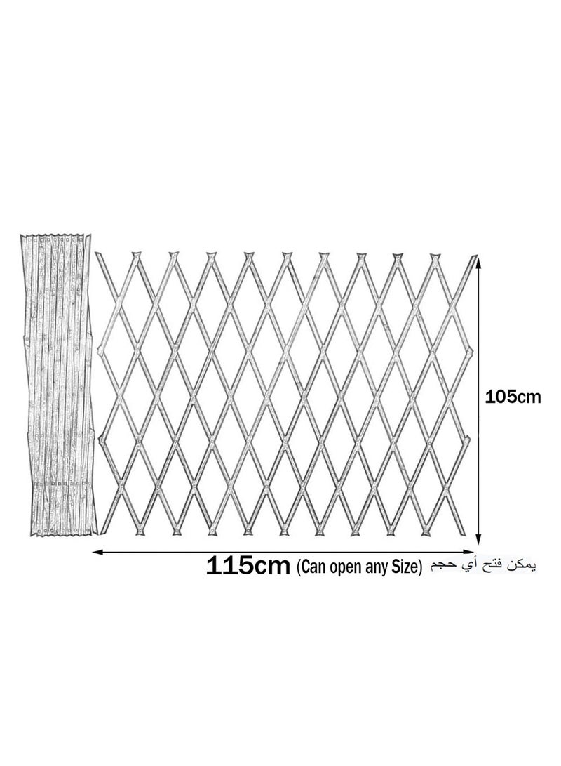 لينجوي سياج خشبي أبيض 115x105 سم  - Image 5