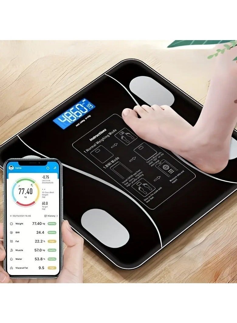 Raxoom Smart Body Fat Scale -Electronic Scale/Bodyfat Scale for Home Use with High-Precision Weight and Body Composition Measurement, Auto-On, Step-On Technology, and Large LCD Display - Image 1