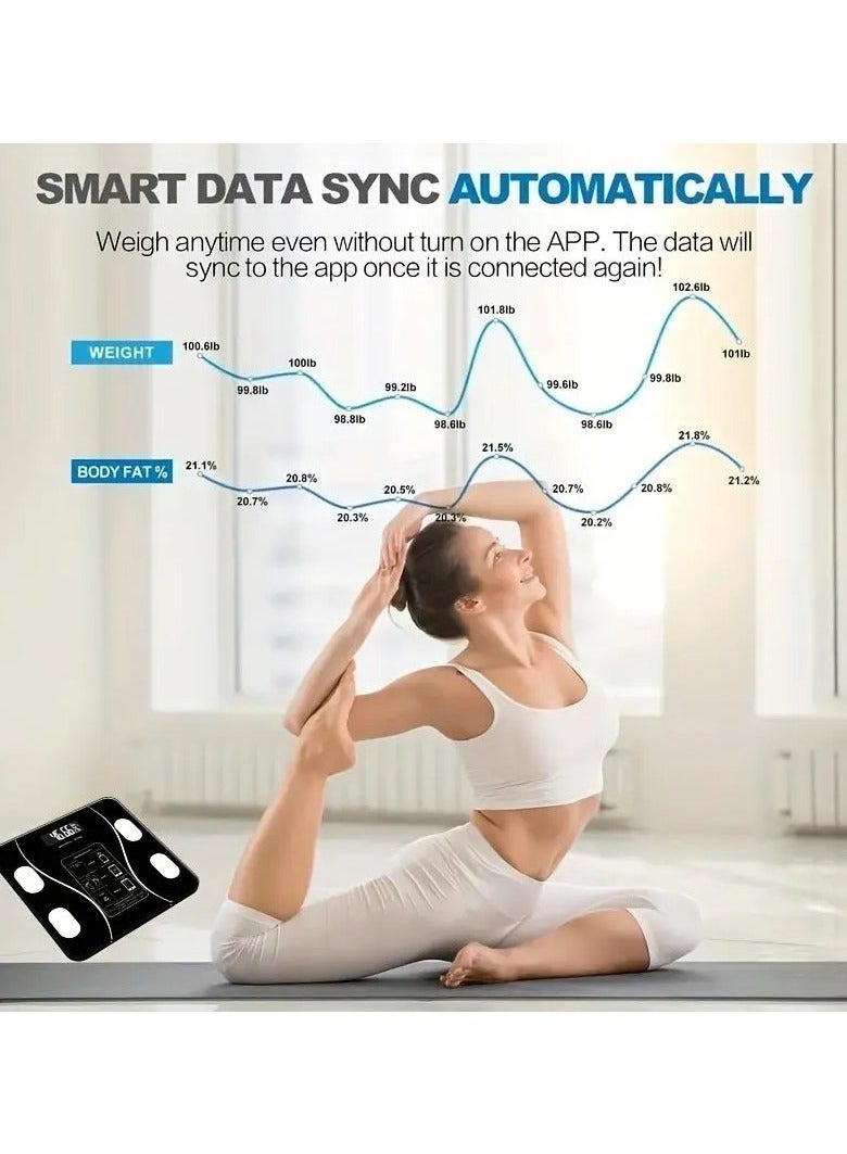 Raxoom Smart Body Fat Scale -Electronic Scale/Bodyfat Scale for Home Use with High-Precision Weight and Body Composition Measurement, Auto-On, Step-On Technology, and Large LCD Display - Image 4