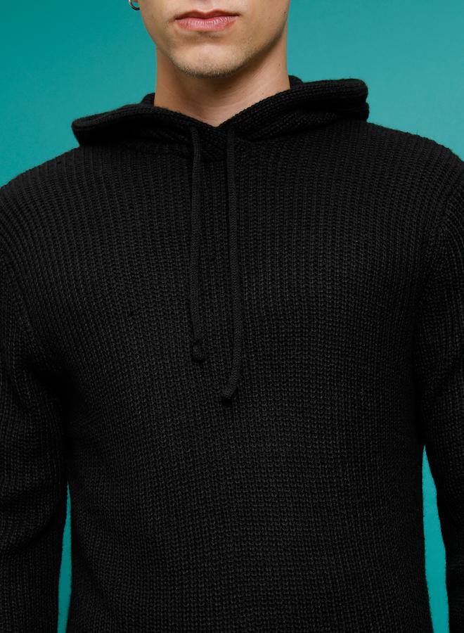 هاي لاندر سويتر مضلع بياقة هودي وأربطة - Image 2