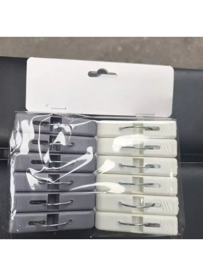 12pcs Heavy Duty Rabbit Shaped Clothespins Bunny Laundry Clips Random Color - Image 1