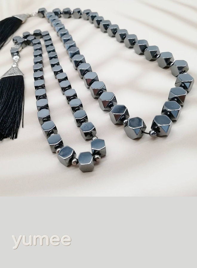 yumee Prayer Beads - 33 Beads Tasbih Misbaha with Black Gallstone, Perfect for Ramadan Gift and Daily Prayer - Image 2
