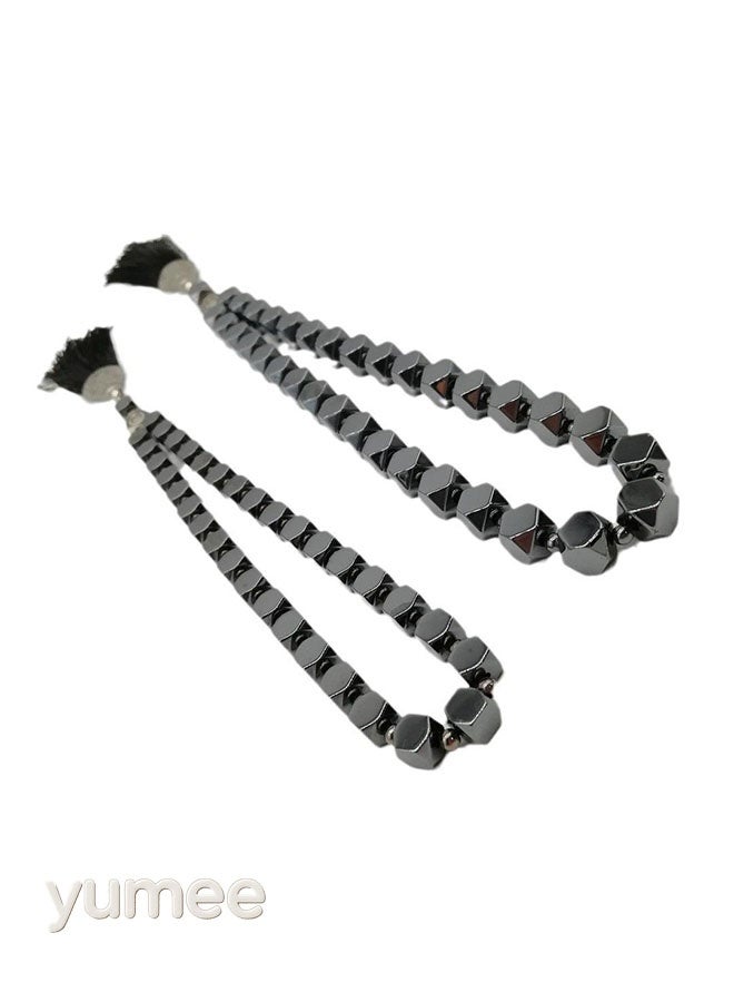 yumee Prayer Beads - 33 Beads Tasbih Misbaha with Black Gallstone, Perfect for Ramadan Gift and Daily Prayer - Image 4