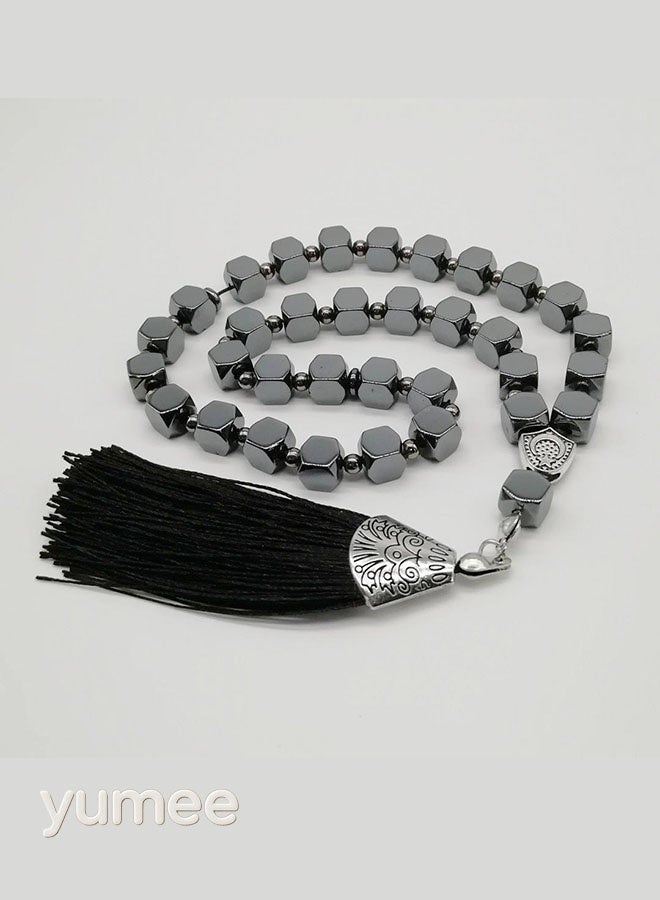 yumee Prayer Beads - 33 Beads Tasbih Misbaha with Black Gallstone, Perfect for Ramadan Gift and Daily Prayer - Image 5