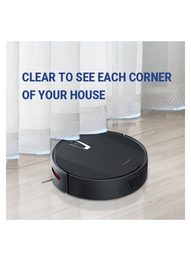 TAKDIR - TAKDIR Smart Robot Vacuum Cleaner Gyroscope Navigation Wet & Dry Cleaning Wifi Connectivity App Control Alexa & Google Assistance Auto Charging Robotic Vacuum for Pet Hair Hard Floor Carpet - Image 1