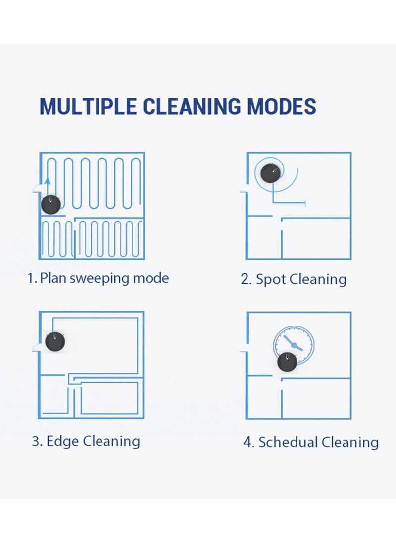TAKDIR - TAKDIR Smart Robot Vacuum Cleaner Gyroscope Navigation Wet & Dry Cleaning Wifi Connectivity App Control Alexa & Google Assistance Auto Charging Robotic Vacuum for Pet Hair Hard Floor Carpet - Image 1