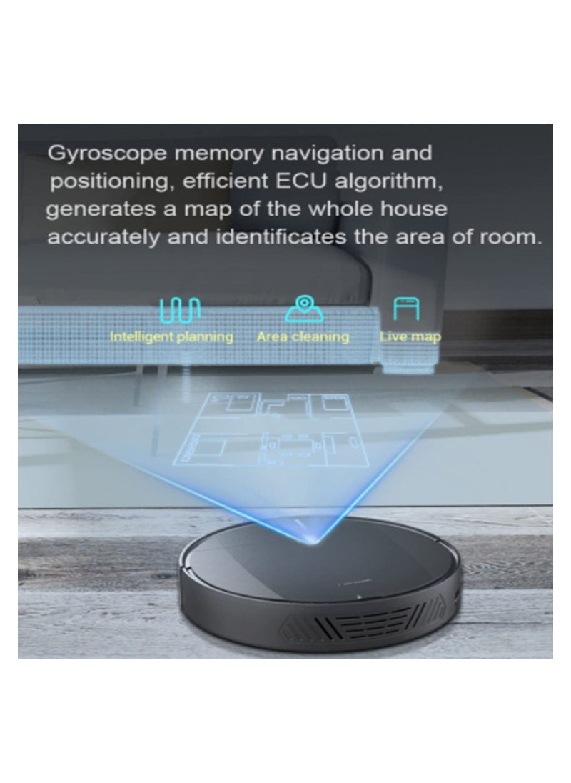 TAKDIR - TAKDIR Smart Robot Vacuum Cleaner Gyroscope Navigation Wet & Dry Cleaning Wifi Connectivity App Control Alexa & Google Assistance Auto Charging Robotic Vacuum for Pet Hair Hard Floor Carpet - Image 1