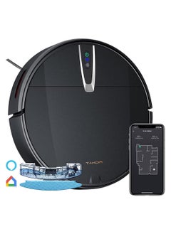 TAKDIR Smart Robot Vacuum Cleaner Gyroscope Navigation Wet & Dry Cleaning Wifi Connectivity App Control Alexa & Google Assistance Auto Charging Robotic Vacuum for Pet Hair Hard Floor Carpet