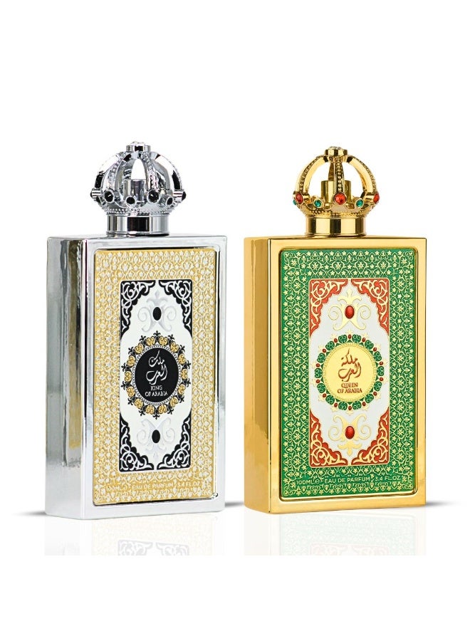 Lattafa ملك العربية عطر أو دي بارفان وملكة العربية عطر أو دي بارفان، 100 مل - Image 1