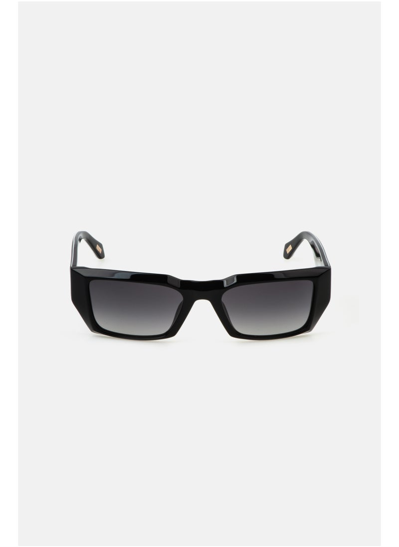 Just Cavalli - Unisex Square Shape  Acetate Sunglasses SJC090 550700 - Lens Size: 55 Mm - Shiny Black - Image 1