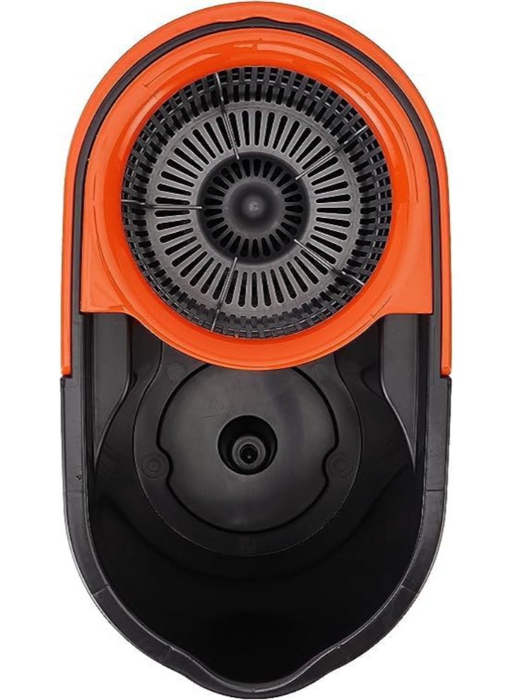 Spin Mop For Floor Cleaning Microfibre Mop and Bucket With Telescopic Handle Hands Free Wringing Floor Mop With 6L Large Capacity and Reusable Refills For Home Office Red/Black - Image 2