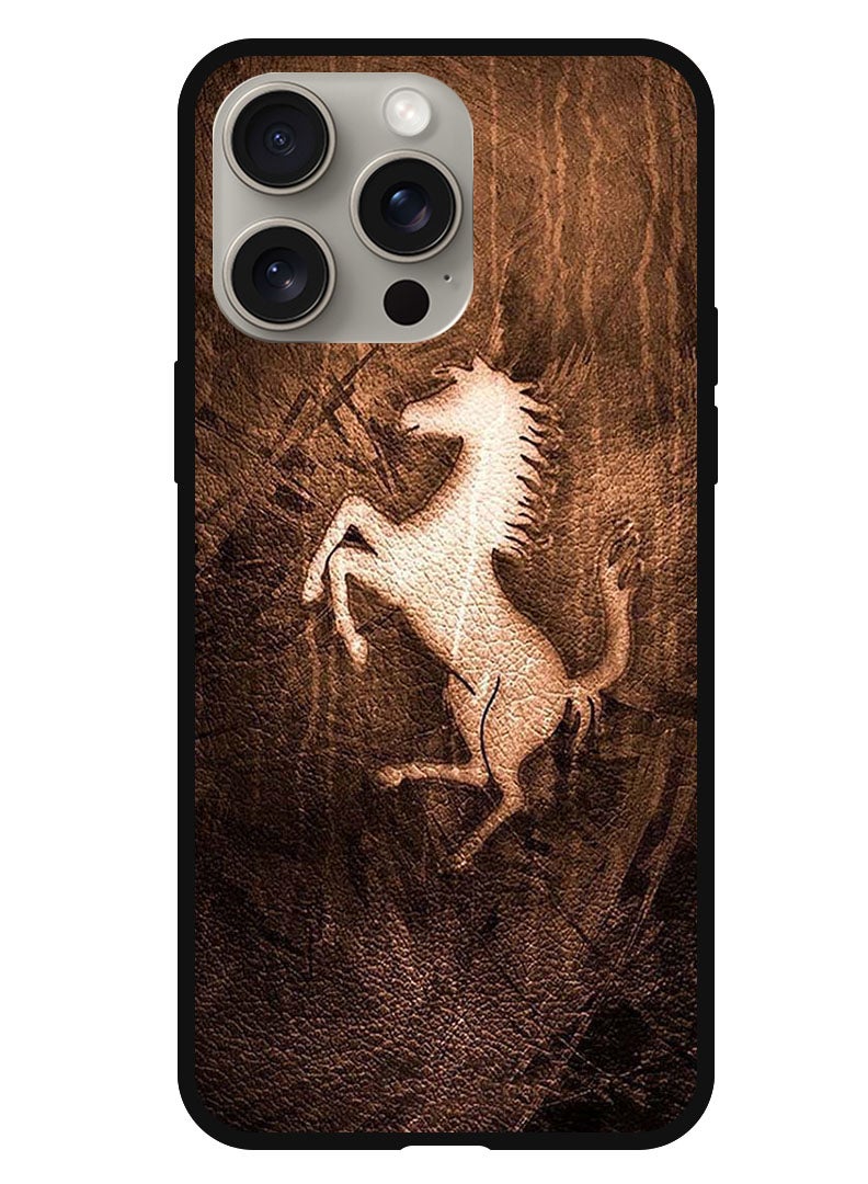 Theodor Protective Case Anti Scratch Shock Proof Bumper Cover For iPhone 15 Pro Max Leather Horse - Image 1