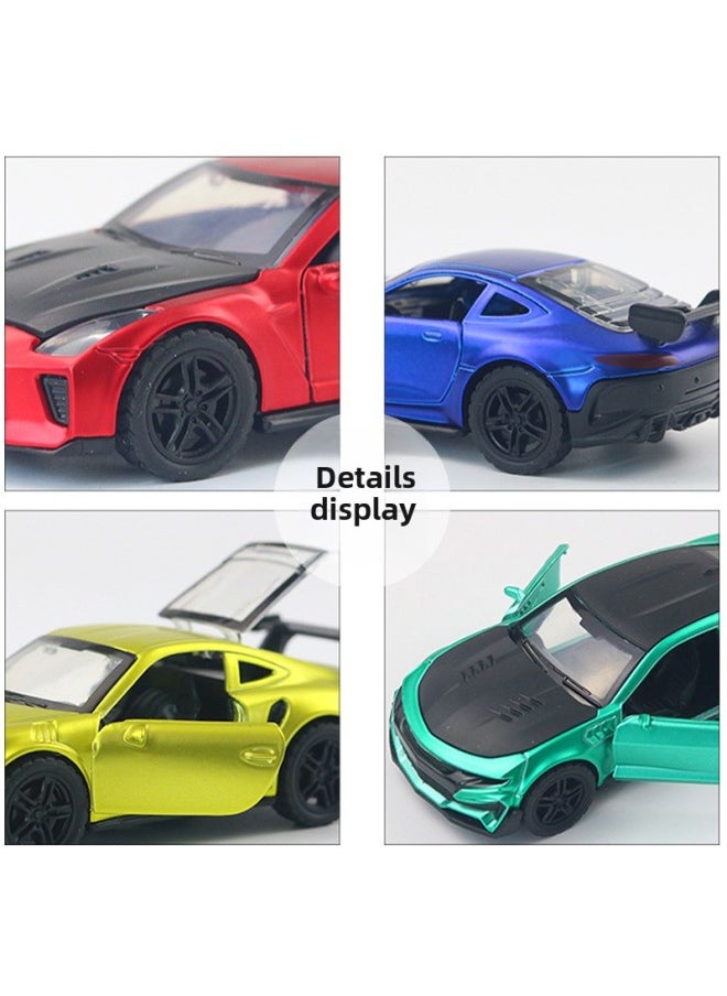 1:36 Baoshi Rambo Simulation Alloy Sports Car Model Children's Toys Back Force Car Model Ornaments Hot Cross-border-Color:Wild Green (window Box)  - Image 4