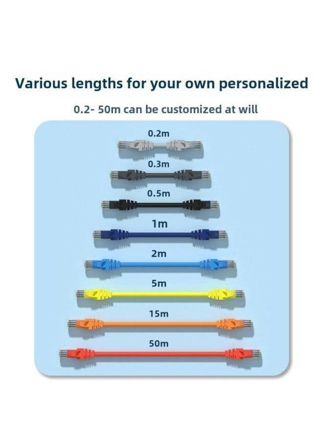 Generic Household Engineering FS/UTP Super Category 5 Or 6 Unshielded Jumper Network Connection Line Oxygen-Free Copper Cable Gigabit Computer-Color:Super Class Six Shield (dark Blue) Oxygen-free Dark Blue-  - Image 4