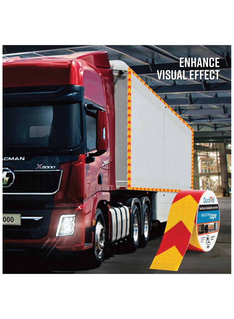درافل شريط تحذيري عاكس للسلامة من دورافيل، بنمط شيفرون، عالي الوضوح - Image 5