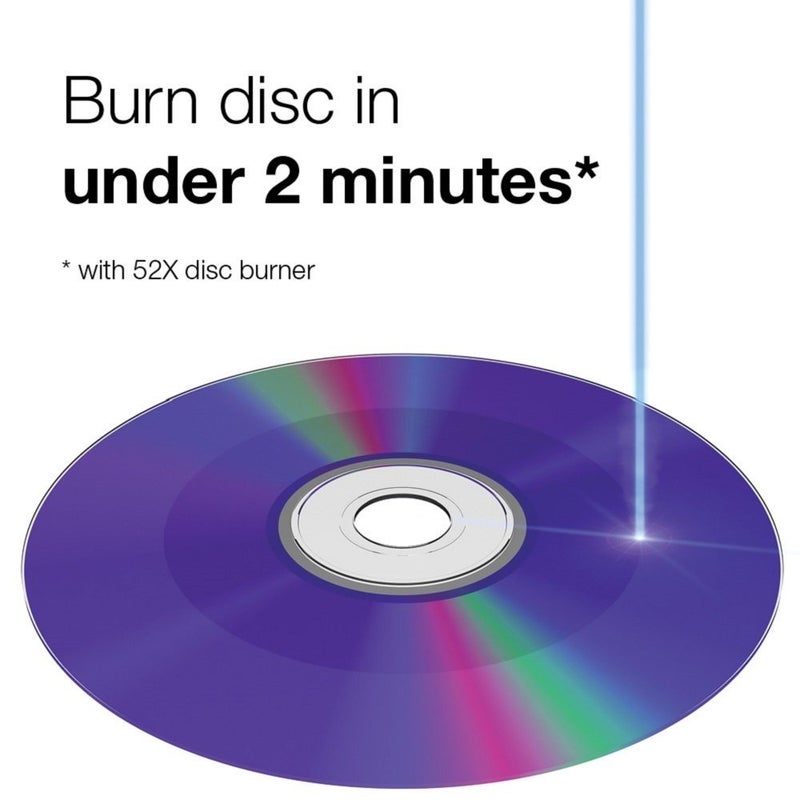 Verbatim CD-R Blank Discs 700MB 80 Minutes 52X White Inkjet Printable Surface - Hub Printable - 25pk Spindle - Image 4