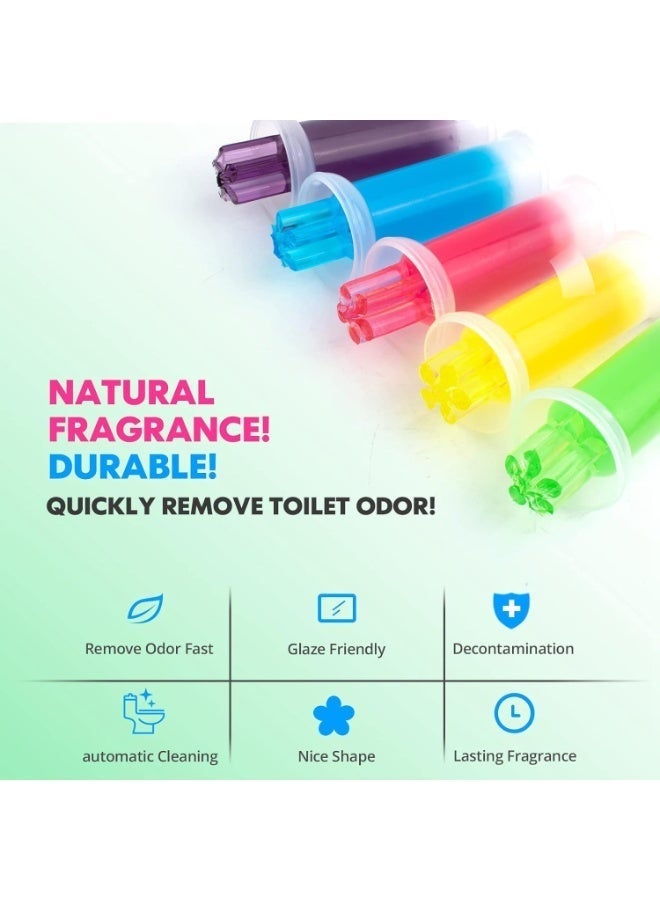 Toilet Gel Cleaner & Deodorizer Set (5 Scents) – Long Lasting Toilet Freshener, Easy Apply Gel Stamp for Bathroom Cleaning & Odor Removal - Image 4
