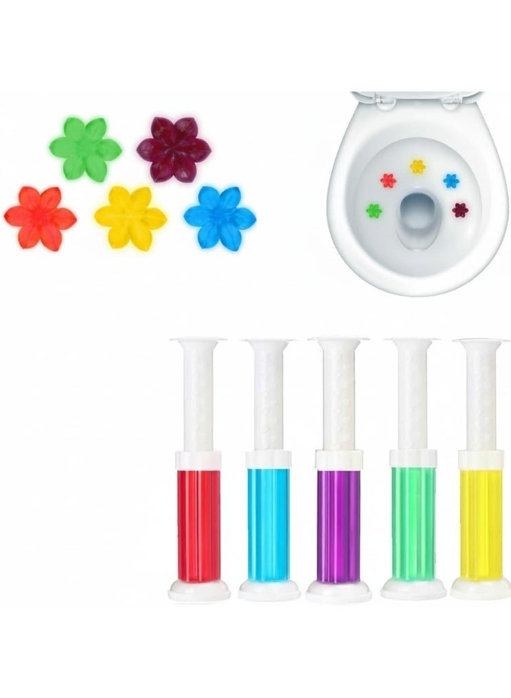Toilet Gel Cleaner & Deodorizer Set (5 Scents) – Long Lasting Toilet Freshener, Easy Apply Gel Stamp for Bathroom Cleaning & Odor Removal - Image 1