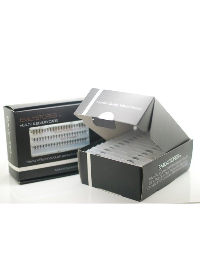 EMILYSTORES 12 Packs Eyelashes Natural Individual Lashes Plant Flare Long Eyelash 14mm Black For Eye Lash Extensions Lashes-Knotted(14MM,Long Lashes) - Image 2