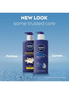 NIVEA MEN MEN Maximum Hydration 48-Hour Moisture Body Lotion for Dry Skin, Aloe Vera Lotion for Men, 3-in-1 Body, Face and Hands, Dermatologically-Tested, 16.9 Fl Oz Bottle  - Image 2