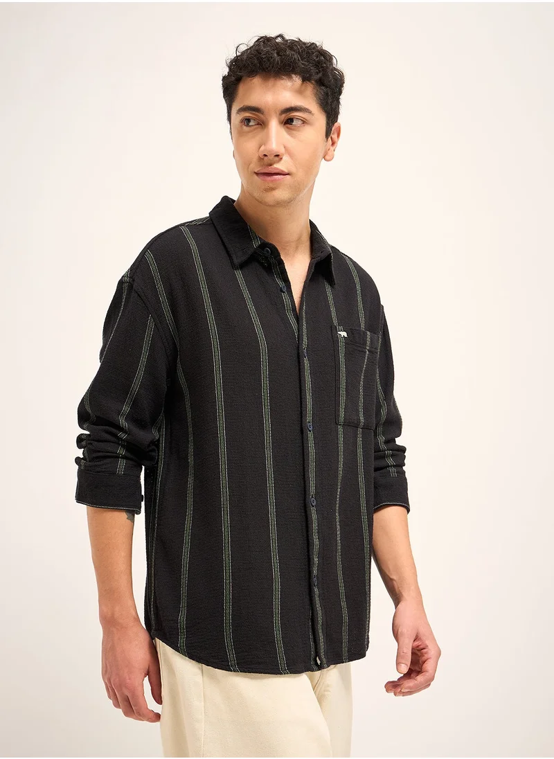ذا بير هاوس Men's Cotton Shirt | Casual & Formal Long Sleeve Slim Fit | Classic Button-Down, Office & Everyday Wear, Comfortable & Breathable Fabric