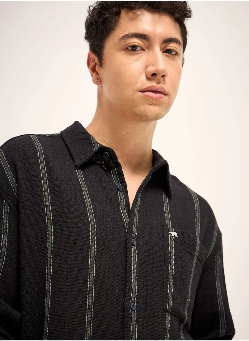 ذا بير هاوس Men's Cotton Shirt | Casual & Formal Long Sleeve Slim Fit | Classic Button-Down, Office & Everyday Wear, Comfortable & Breathable Fabric