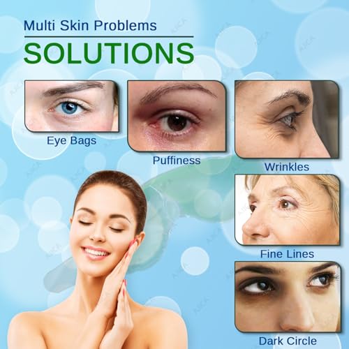 AJICA Aqua Ice Face & Eye Cooling Gel Mask and Aloe Vera Gel Mask Ice Pack for Face and Eye Patches Remove Dark Circles, Fatigue Cool Eyes Patch Pads Eye Care | Facial Skin Refresh Face Mask for Hot & Cold Therapy (Blue Face Mask, Eye Mask) - Image 3