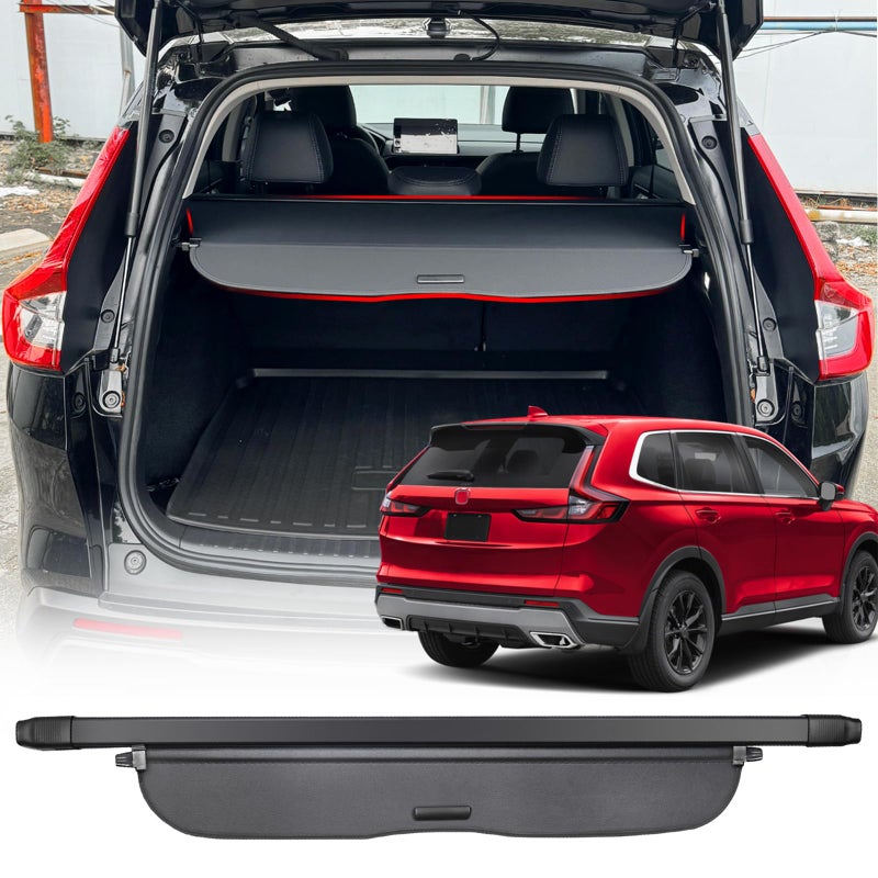 Volcaner Cargo Cover for Honda CRV 2023-2025 2026 Accessories (Leather), for 2023-2026 Honda CRV Accessories(Include Hybrid) Retractable Trunk Cover Shield Shade Privacy Screen Anti-Theft for CR-V - Image 1