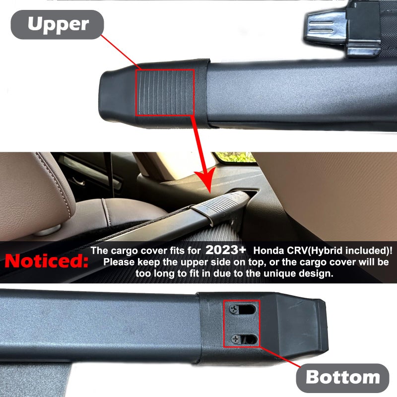 Volcaner Cargo Cover for Honda CRV 2023-2025 2026 Accessories (Leather), for 2023-2026 Honda CRV Accessories(Include Hybrid) Retractable Trunk Cover Shield Shade Privacy Screen Anti-Theft for CR-V - Image 5