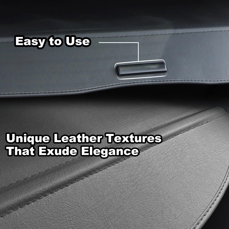 Volcaner Cargo Cover for Honda CRV 2023-2025 2026 Accessories (Leather), for 2023-2026 Honda CRV Accessories(Include Hybrid) Retractable Trunk Cover Shield Shade Privacy Screen Anti-Theft for CR-V - Image 4