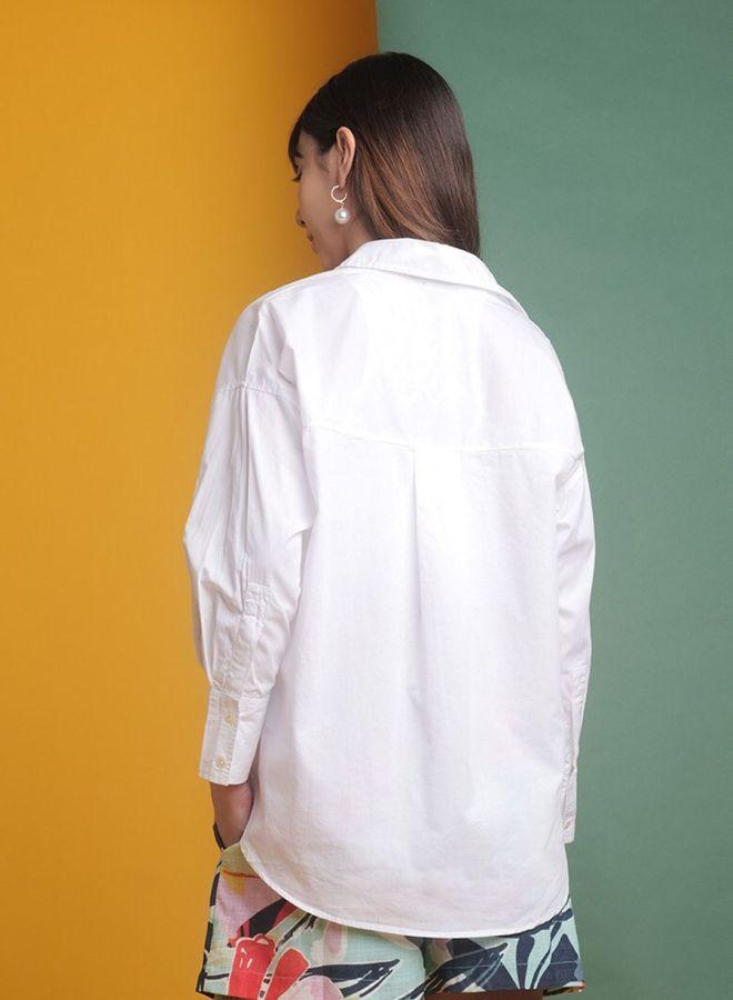 Freehand Women Oversized Solid Shirt - Image 2