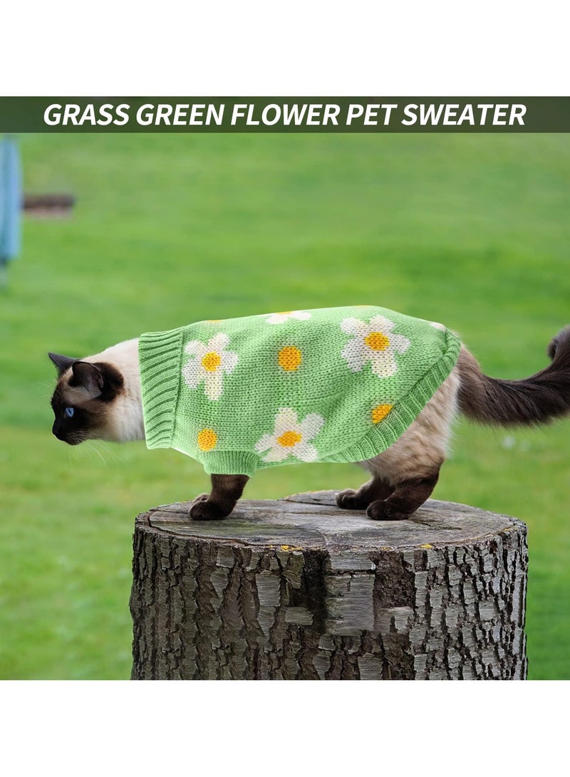 Green Tiger Small Dog Jumper,Dog Sweater Winter Puppy Clothes Cute Turtleneck Knitted Vest for Winter Dog Sweater Vest Knit Dog Sweater for Cold Weather Winter Outfit for Small Dogs and Cats (L) - Image 4