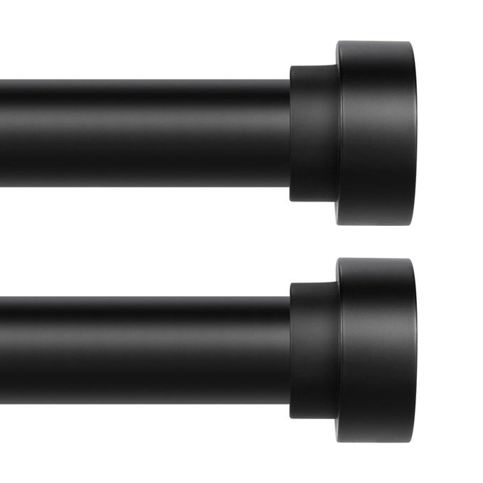 hei dear 2 Pack Black Curtain Rods for Windows 48 to 84 Inch47ft1 Inch Adjustable Curtain RodHeavy Duty Curtain RodsThicken Sturdy Drapery RodsTelescoping Window Curtain Rod 3688Black