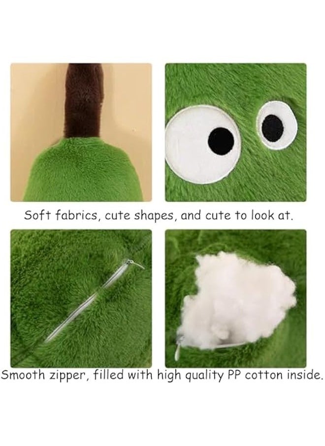 14“ Pear Stuffed Plush Pillow, Cute Stuffed Pear Fruit Collection Pillow Plush Sofa Cushion, Faux Pear Plush Doll Cozy Pillow, Gift for Kids and Adults (0.55 lbs Green 14 in)  - Image 3