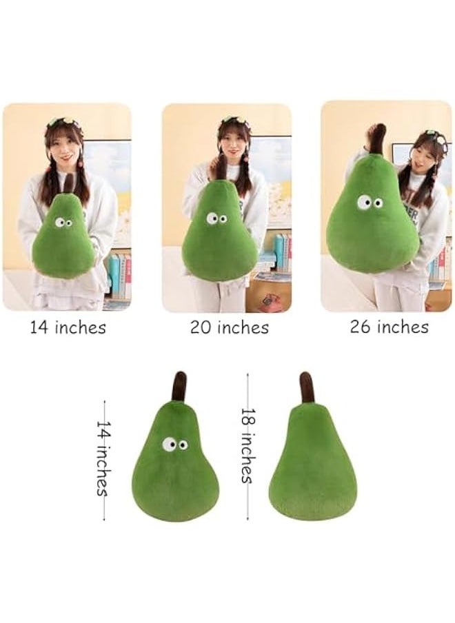 14“ Pear Stuffed Plush Pillow, Cute Stuffed Pear Fruit Collection Pillow Plush Sofa Cushion, Faux Pear Plush Doll Cozy Pillow, Gift for Kids and Adults (0.55 lbs Green 14 in)  - Image 4