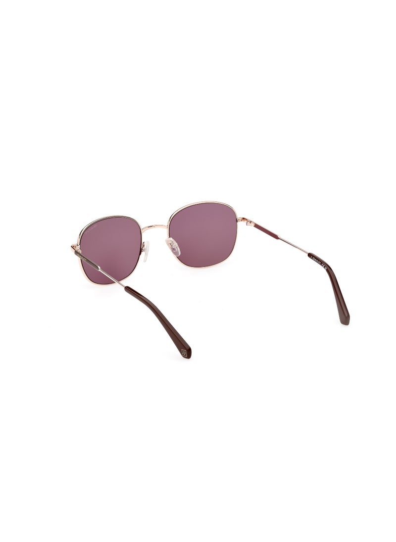 GANT Unisex UV Protection Round Shape Metal Sunglasses GA722228F51 - Lens Size: 51 Mm - Shiny Rose Gold  - Image 5