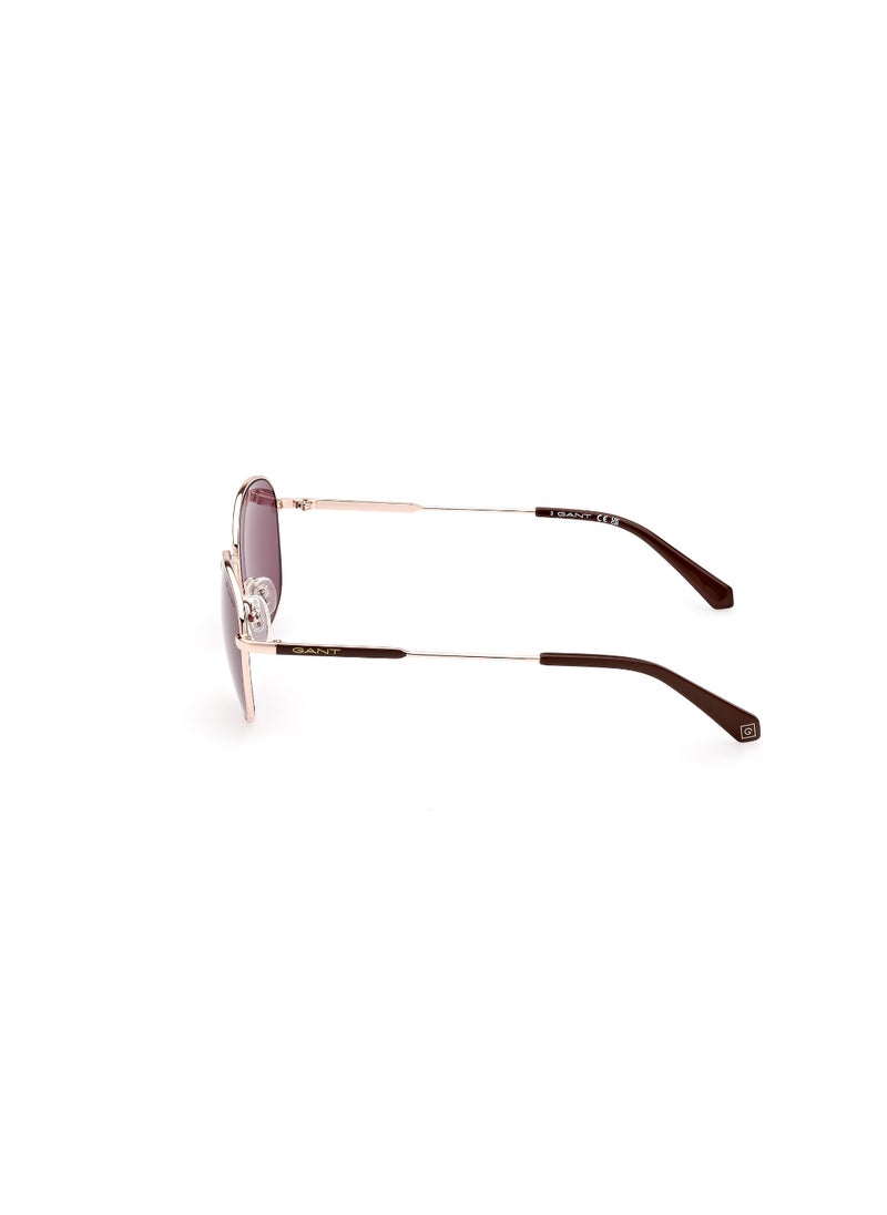 GANT Unisex UV Protection Round Shape Metal Sunglasses GA722228F51 - Lens Size: 51 Mm - Shiny Rose Gold  - Image 4
