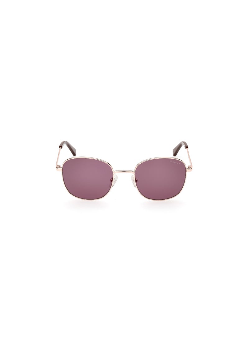 GANT Unisex UV Protection Round Shape Metal Sunglasses GA722228F51 - Lens Size: 51 Mm - Shiny Rose Gold  - Image 2