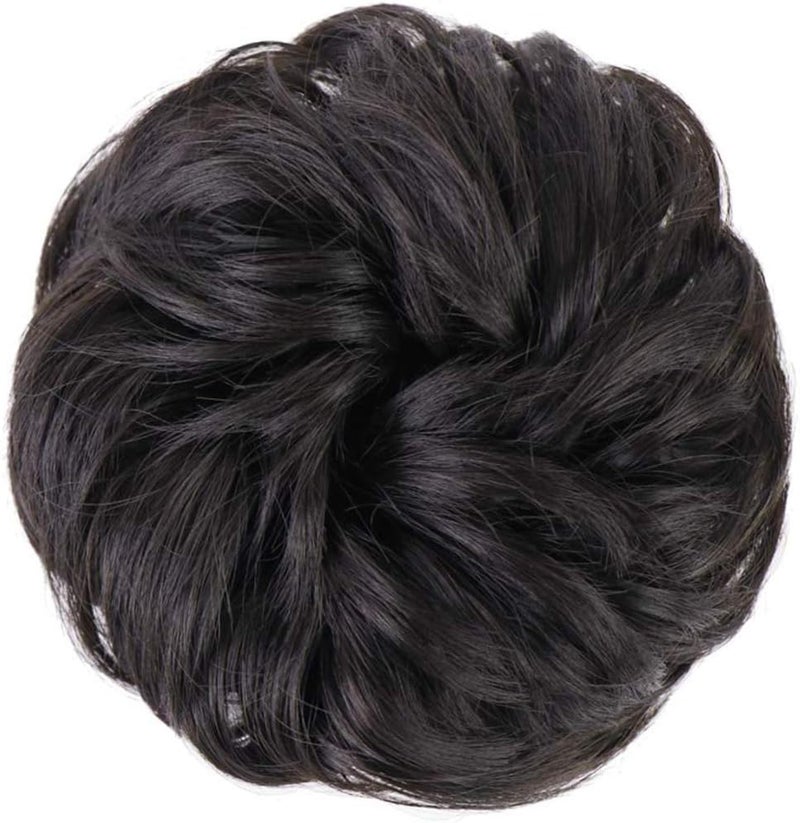 MORICA 2PCS Messy Hair Bun Extensions Curly Wavy Messy Synthetic Chignon Hairpiece Scrunchie Scrunchy Updo Hairpiece for women. - Image 2
