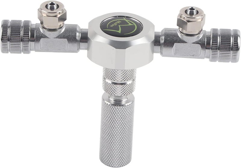 2 - Way and 3 - Way CO2 Splitter Valve, Aquarium CO2 Regulator Distributor, High - Stainless Steel Needle Valve with Anti - Aluminum Alloy Body for Multiple Fis (1 for 2) - Image 1