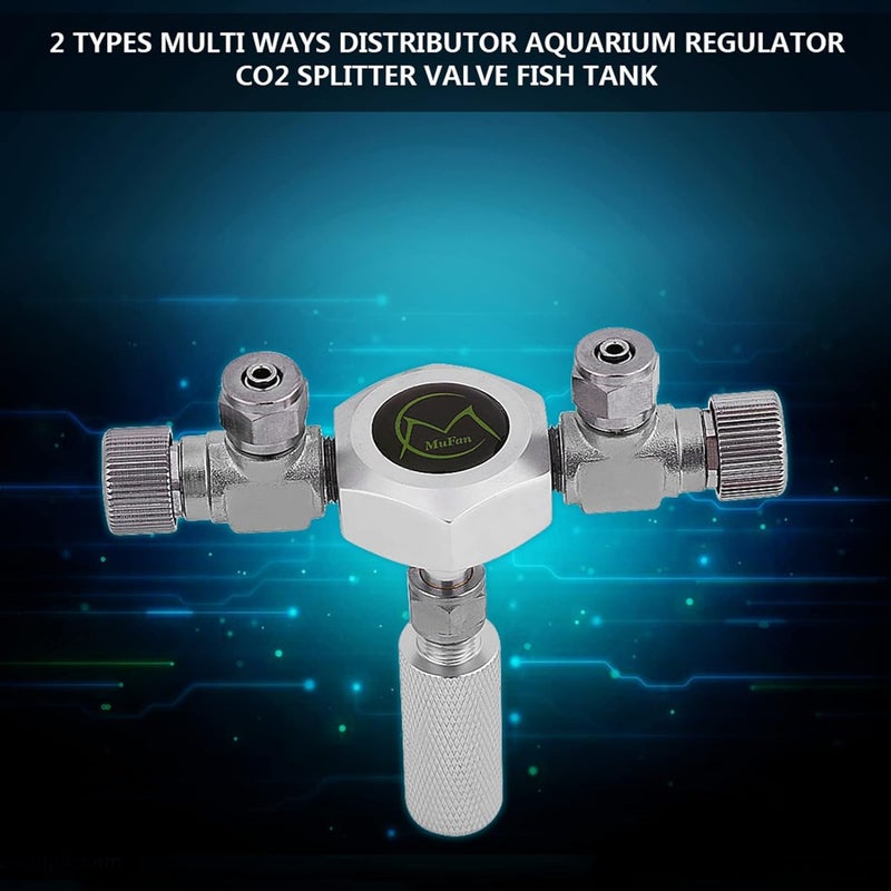 2 - Way and 3 - Way CO2 Splitter Valve, Aquarium CO2 Regulator Distributor, High - Stainless Steel Needle Valve with Anti - Aluminum Alloy Body for Multiple Fis (1 for 2) - Image 4