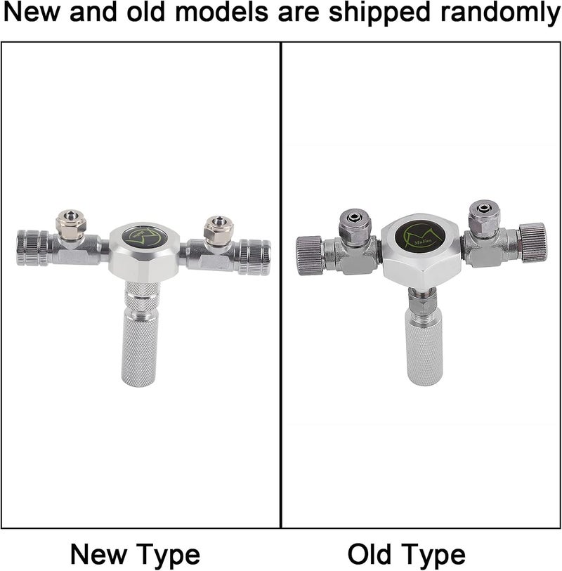 2 - Way and 3 - Way CO2 Splitter Valve, Aquarium CO2 Regulator Distributor, High - Stainless Steel Needle Valve with Anti - Aluminum Alloy Body for Multiple Fis (1 for 2) - Image 3