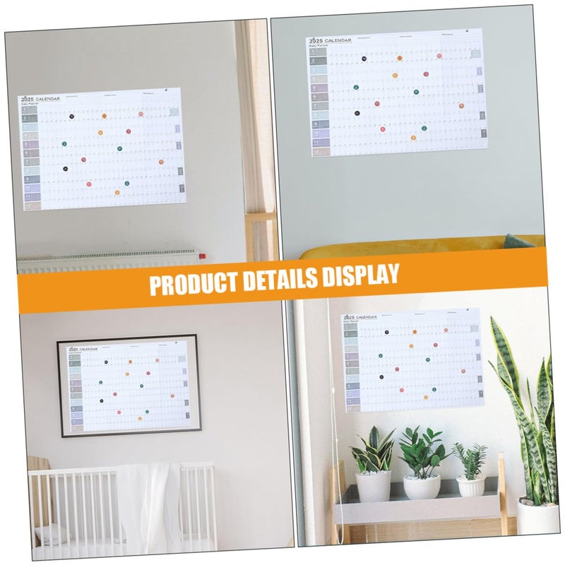 2025 Large Wall Calendar Set Of 2 Monthly Office Planner With Creative Design - Image 4