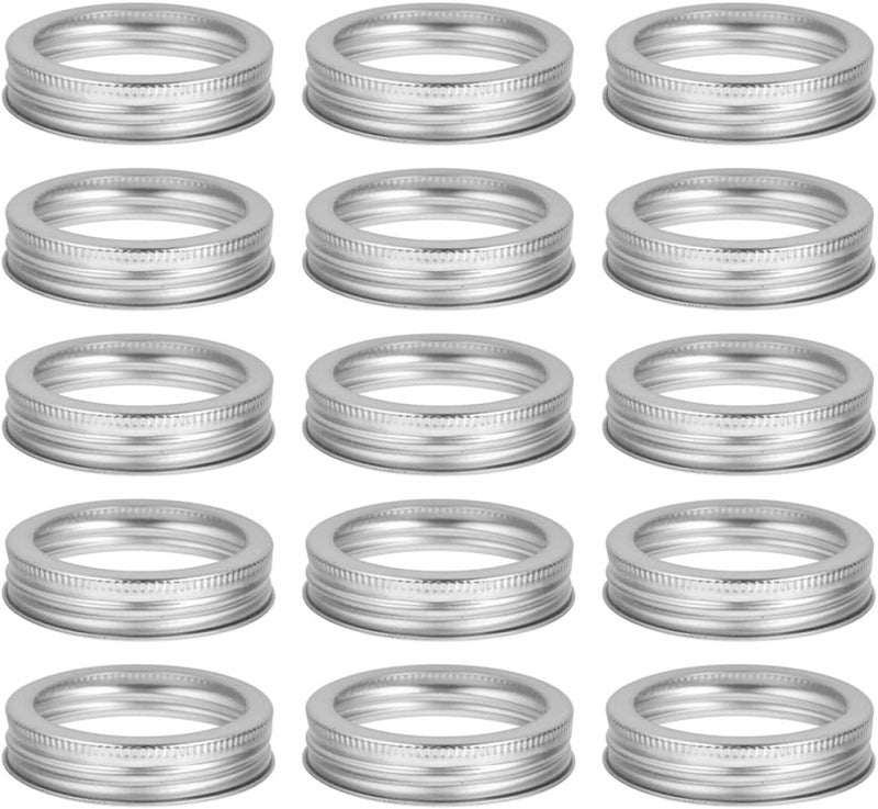 VICASKY 20pcs Wide Mouth Mason Jar Tinplate Lids Silver Airtight Sealing Can Caps for Home Canning and Food Storage Jar Accessories - Image 1