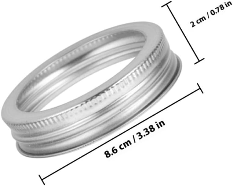 VICASKY 20pcs Wide Mouth Mason Jar Tinplate Lids Silver Airtight Sealing Can Caps for Home Canning and Food Storage Jar Accessories - Image 2