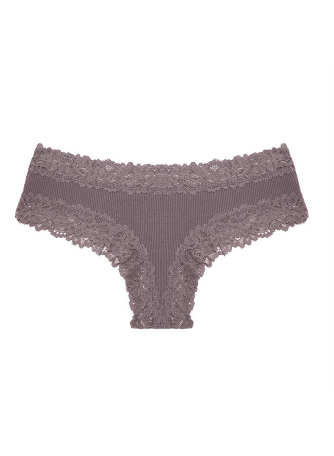New Women's Underwear Cotton Crotch Briefs Comfortable And Low-waist Ribbed Cotton Briefs