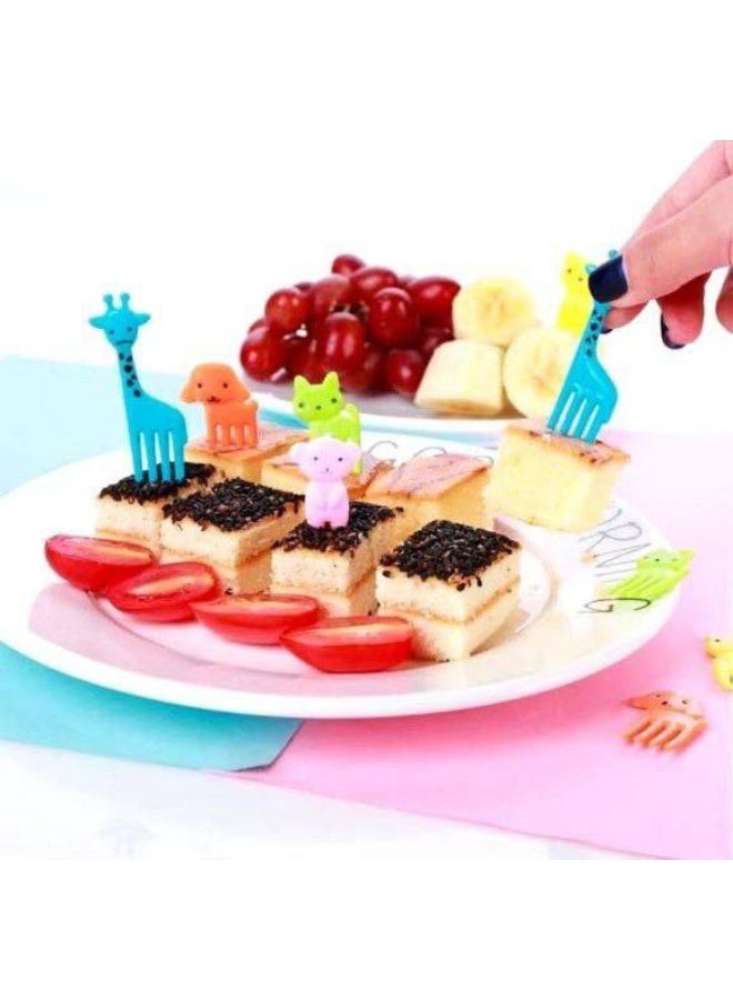 Plastic fruit forks for children, suitable for lunchboxes, 10 pieces - Image 1