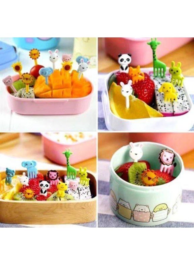 Plastic fruit forks for children, suitable for lunchboxes, 10 pieces - Image 2